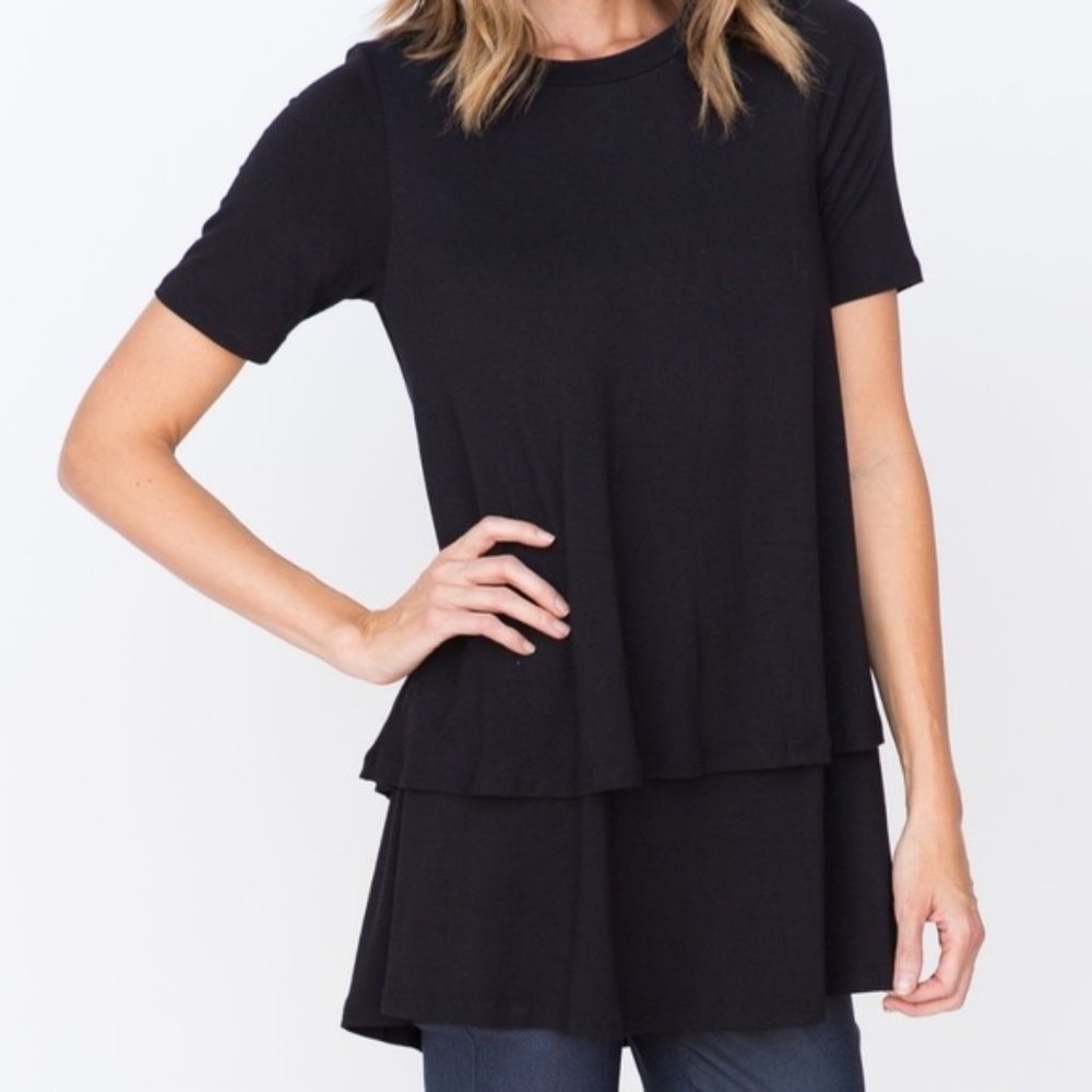 XL Half Sleeve Tiered Tunic